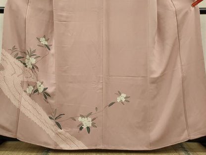 平和屋着物■訪問着　友禅　絞り　枝花文　正絹　逸品　未使用　CABD9673ze