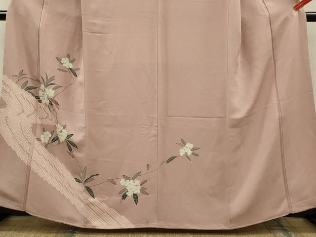 平和屋着物■訪問着　友禅　絞り　枝花文　正絹　逸品　未使用　CABD9673ze