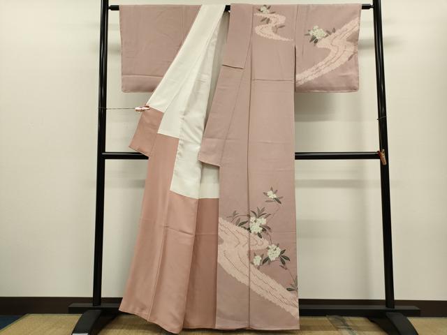 平和屋着物■訪問着　友禅　絞り　枝花文　正絹　逸品　未使用　CABD9673ze