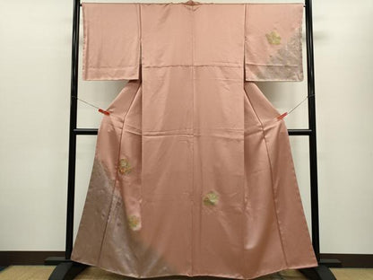 平和屋着物■訪問着 刺繍 御所車雪輪草花文 暈し染め 金銀彩 正絹 逸品 未使用 CABD9677ze