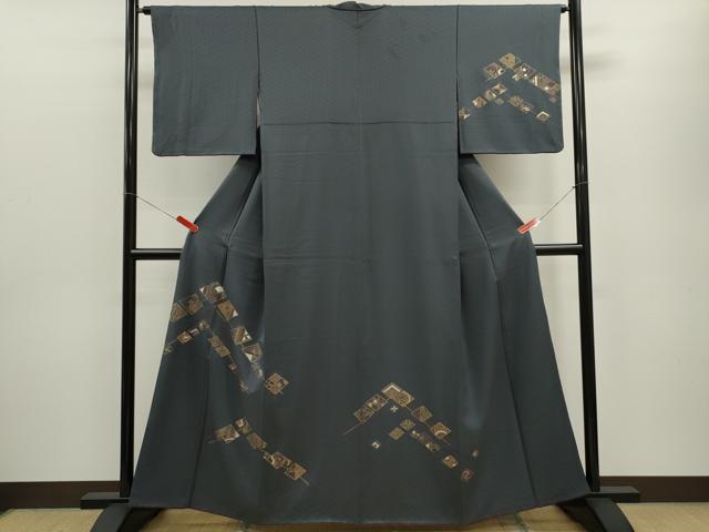 平和屋着物■訪問着 菱吉祥花文 金彩 正絹 逸品 CABD9690ze