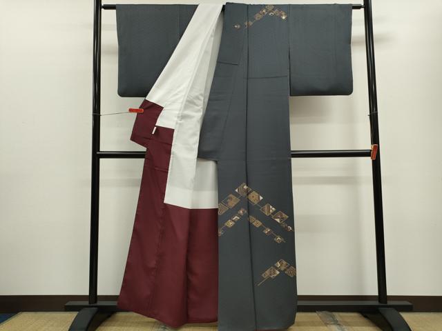 平和屋着物■訪問着 菱吉祥花文 金彩 正絹 逸品 CABD9690ze