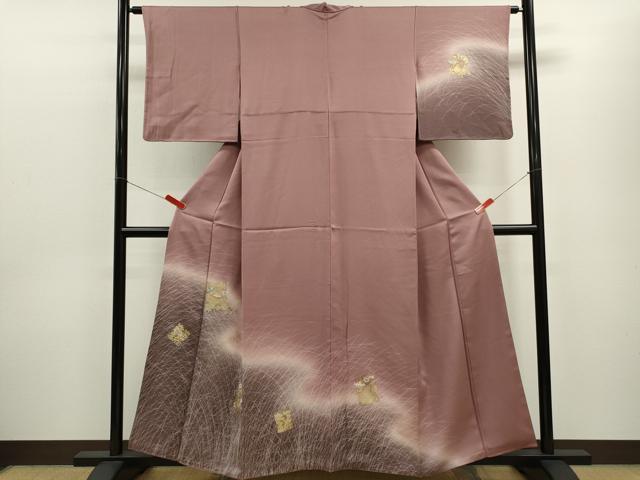 平和屋着物■訪問着 駒刺繍 色紙宝尽くし花文 暈し染め 金彩 正絹 逸品 CABD9692ze