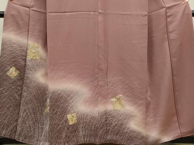 平和屋着物■訪問着 駒刺繍 色紙宝尽くし花文 暈し染め 金彩 正絹 逸品 CABD9692ze