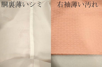 平和屋着物■上質な色無地 網目地紋 一斤染色 正絹 逸品 未使用 CABD9703ze