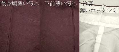 平和屋着物■上質な色無地 切嵌草花地紋 葡萄鼠色 正絹 逸品 未使用 CABD9706ze