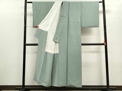 平和屋着物■上質な色無地 紋意匠 浅縹色 正絹 逸品 CABD9708ze