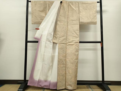 平和屋着物■本場大島紬　色紙重ね草花文　正絹　逸品　CABD9724ze