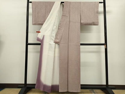 平和屋着物■上質な小紋 笹竹地紋 暈し染め 正絹 逸品 CABD9726ze