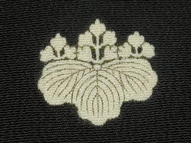 平和屋着物■豪華黒留袖　ロング丈　駒刺繍　鼓飛鶴花文　暈し染め　金彩　正絹　逸品　CABD9732ze