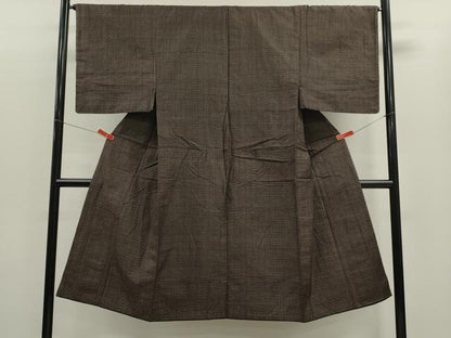 平和屋着物■男性　紬　亀甲文　正絹　逸品　CABD9733ze
