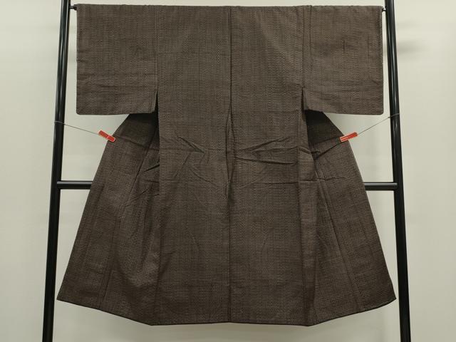平和屋着物■男性　紬　亀甲文　正絹　逸品　CABD9733ze