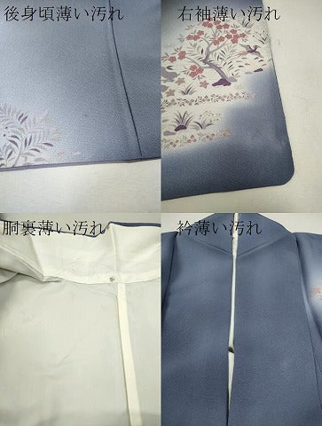平和屋着物■訪問着 動物草花文 暈し染め 鬼しぼ縮緬 正絹 逸品 CABD9737ze