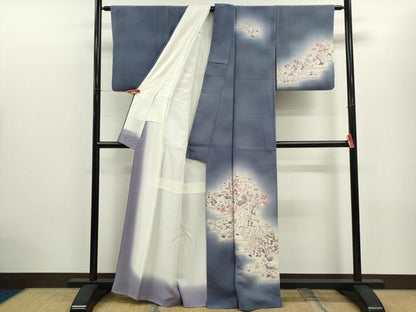 平和屋着物■訪問着 動物草花文 暈し染め 鬼しぼ縮緬 正絹 逸品 CABD9737ze