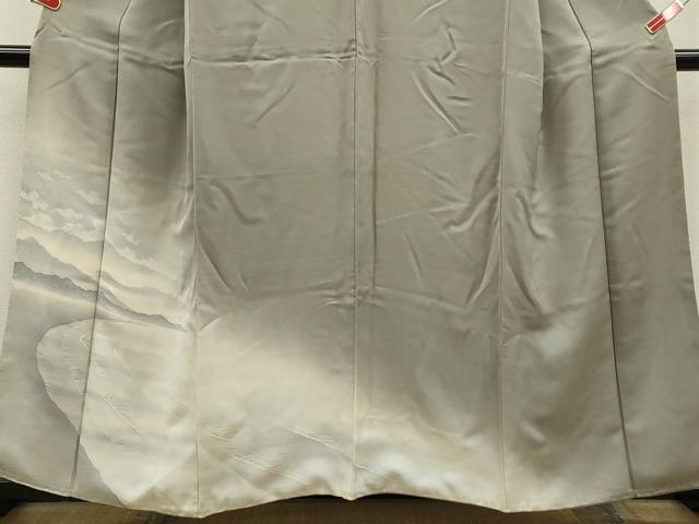 平和屋着物■訪問着 水辺風景文 たたき染め 正絹 逸品 CABD9745ze