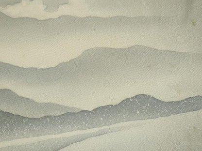 平和屋着物■訪問着 水辺風景文 たたき染め 正絹 逸品 CABD9745ze