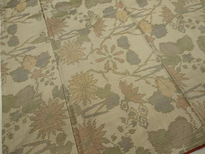 平和屋着物■本場大島紬 7マルキ 草花文 正絹 逸品 未使用 CABD9752ze
