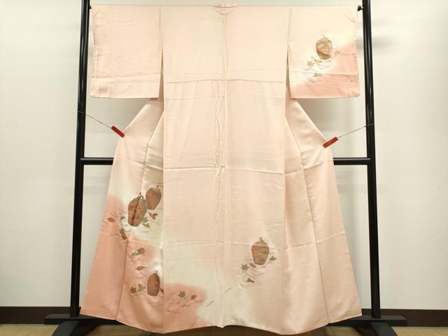 平和屋着物■訪問着 仕覆吹き寄せ文 暈し染め 金銀彩 正絹 逸品 CABD9754ze