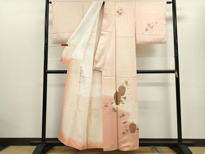 平和屋着物■訪問着 仕覆吹き寄せ文 暈し染め 金銀彩 正絹 逸品 CABD9754ze