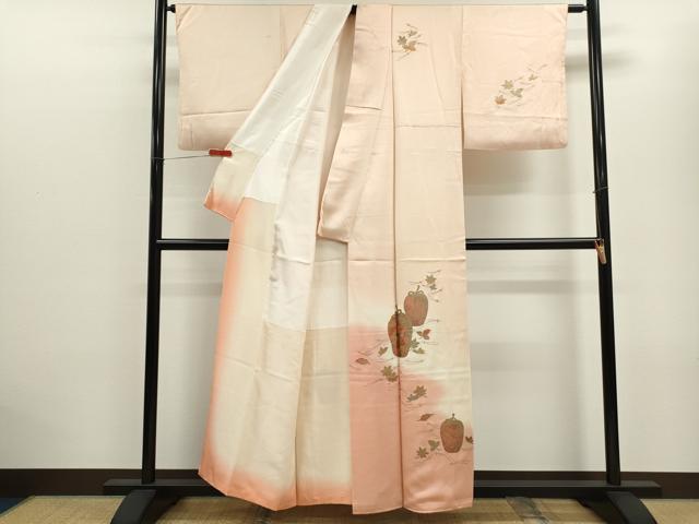 平和屋着物■訪問着 仕覆吹き寄せ文 暈し染め 金銀彩 正絹 逸品 CABD9754ze