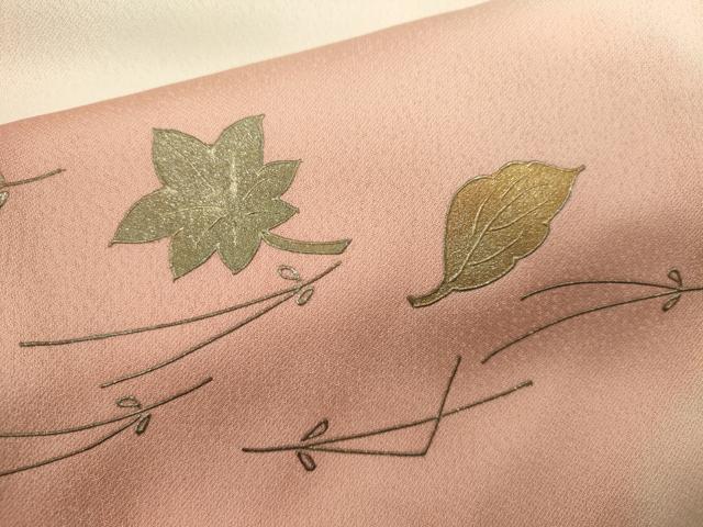 平和屋着物■訪問着 仕覆吹き寄せ文 暈し染め 金銀彩 正絹 逸品 CABD9754ze