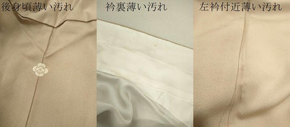 平和屋着物■無地絵羽訪問着 風景地紋 白茶色 正絹 逸品 CABD9755ze