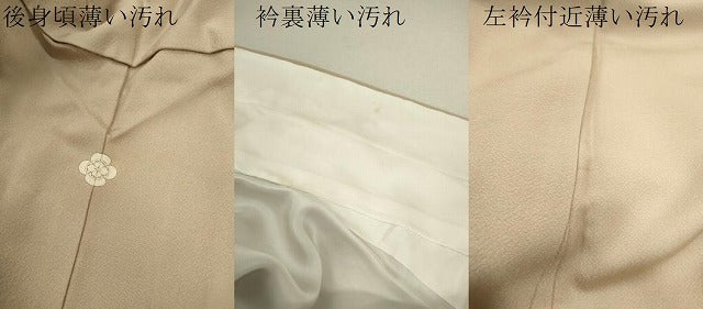 平和屋着物■無地絵羽訪問着 風景地紋 白茶色 正絹 逸品 CABD9755ze