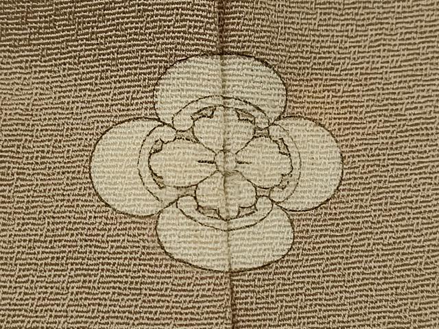 平和屋着物■無地絵羽訪問着 風景地紋 白茶色 正絹 逸品 CABD9755ze