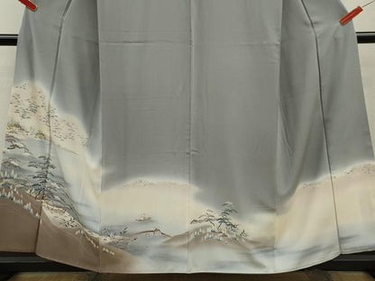 平和屋着物■訪問着 風景文 暈し染め 正絹 逸品 CABD9758ze
