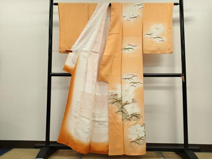 平和屋着物■訪問着 刺繍 草花文 暈し染め 金彩 正絹 逸品 CABD9767ze