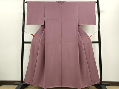 平和屋着物■上質な色無地 京紫色 正絹 逸品 CABD9773ze