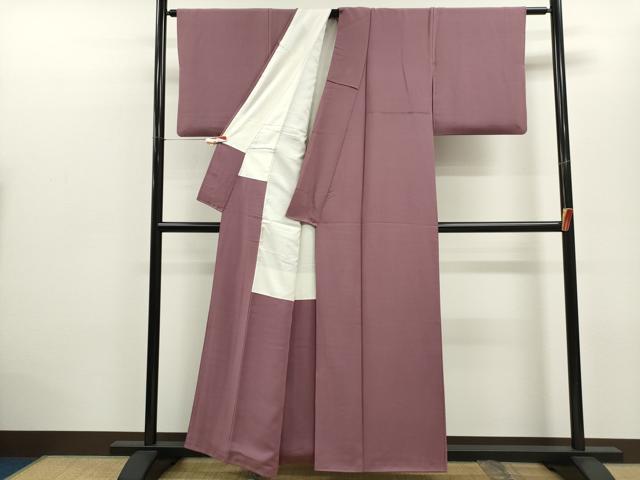 平和屋着物■上質な色無地 京紫色 正絹 逸品 CABD9773ze