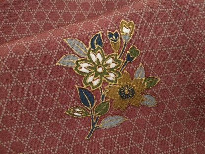 平和屋着物■上質な小紋 草花間道 金彩 正絹 逸品 CABD9775ze