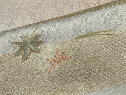 平和屋着物■訪問着 駒刺繍 霞草花文 暈し染め 金糸 金彩 正絹 逸品 CABD9780ze
