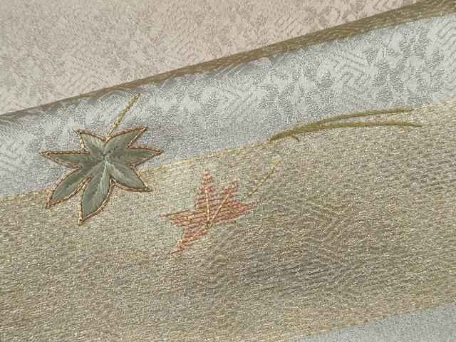 平和屋着物■訪問着 駒刺繍 霞草花文 暈し染め 金糸 金彩 正絹 逸品 CABD9780ze