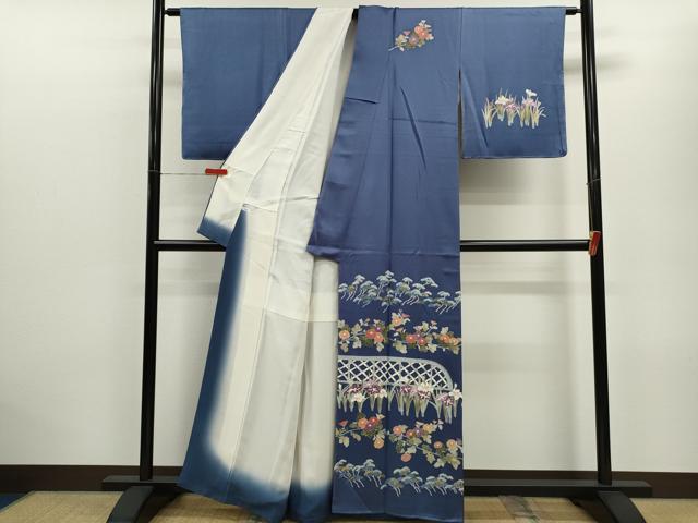 平和屋着物■訪問着 籬枝花文 正絹 逸品 CABD9806ze