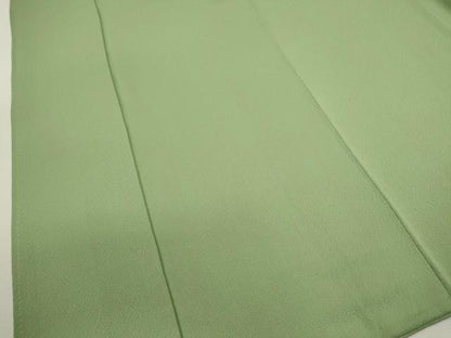 平和屋着物■上質な色無地 若葉色 正絹 逸品 CABD9813ze