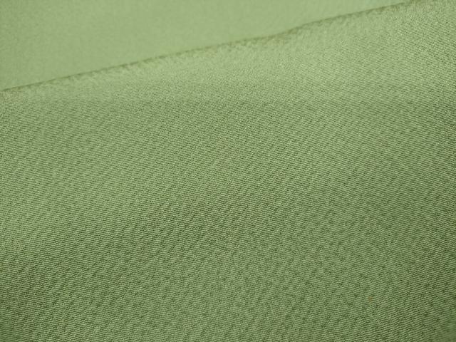 平和屋着物■上質な色無地 若葉色 正絹 逸品 CABD9813ze
