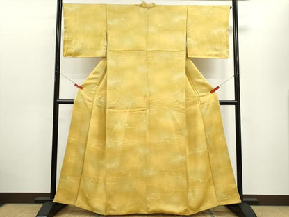 平和屋着物■上質な小紋 地紋起こし 吉祥文 暈し染め 正絹 逸品 未使用 CABD9814ze