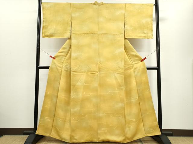 平和屋着物■上質な小紋 地紋起こし 吉祥文 暈し染め 正絹 逸品 未使用 CABD9814ze