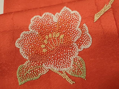 平和屋着物■中国三大刺繍 総相良刺繍 訪問着 枝花文 正絹 逸品 CABD9822ze