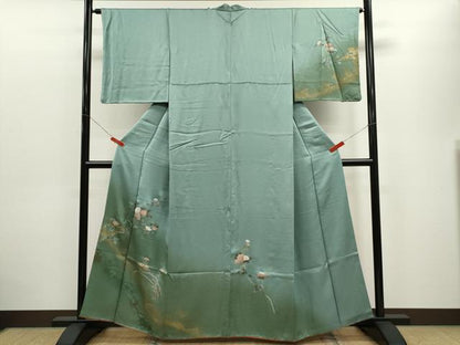 平和屋着物■訪問着 枝花文 暈し染め 金銀彩 正絹 逸品 CABD9823ze
