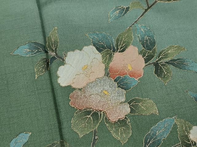 平和屋着物■訪問着 枝花文 暈し染め 金銀彩 正絹 逸品 CABD9823ze