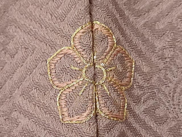 平和屋着物■訪問着　絞り　刺繍　地紙重ね草花文　金銀彩　正絹　逸品　CABD9833ze