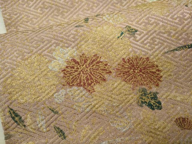 平和屋着物■訪問着　駒刺繍　短冊枝葉文　金銀彩　正絹　逸品　CABD9838ze