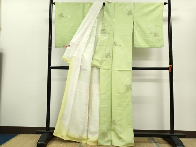 平和屋着物■上質な小紋　舞花文　金糸　正絹　逸品　CABD9839ze