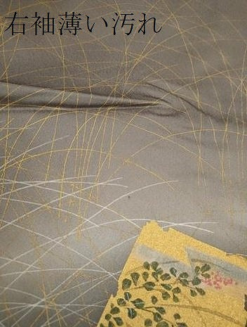 平和屋着物■訪問着　手描き　破れ色紙草花文　暈し染め　金彩　正絹　逸品　CABD9844ze