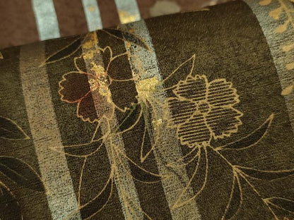 平和屋着物■訪問着　刺繍　枝花文　暈し染め　金銀彩　正絹　逸品　CABD9848ze