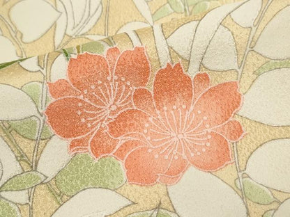 平和屋着物■上質な小紋 草花文 正絹 逸品 CABD9851ze