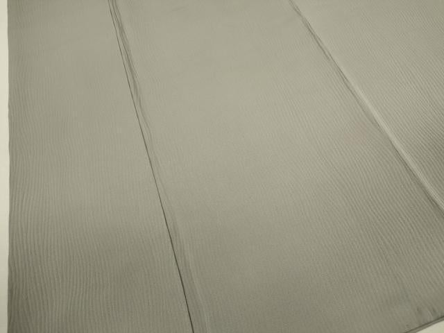 平和屋着物■上質な色無地　杢目地紋　桔梗鼠色　正絹　逸品　CABD9864ze